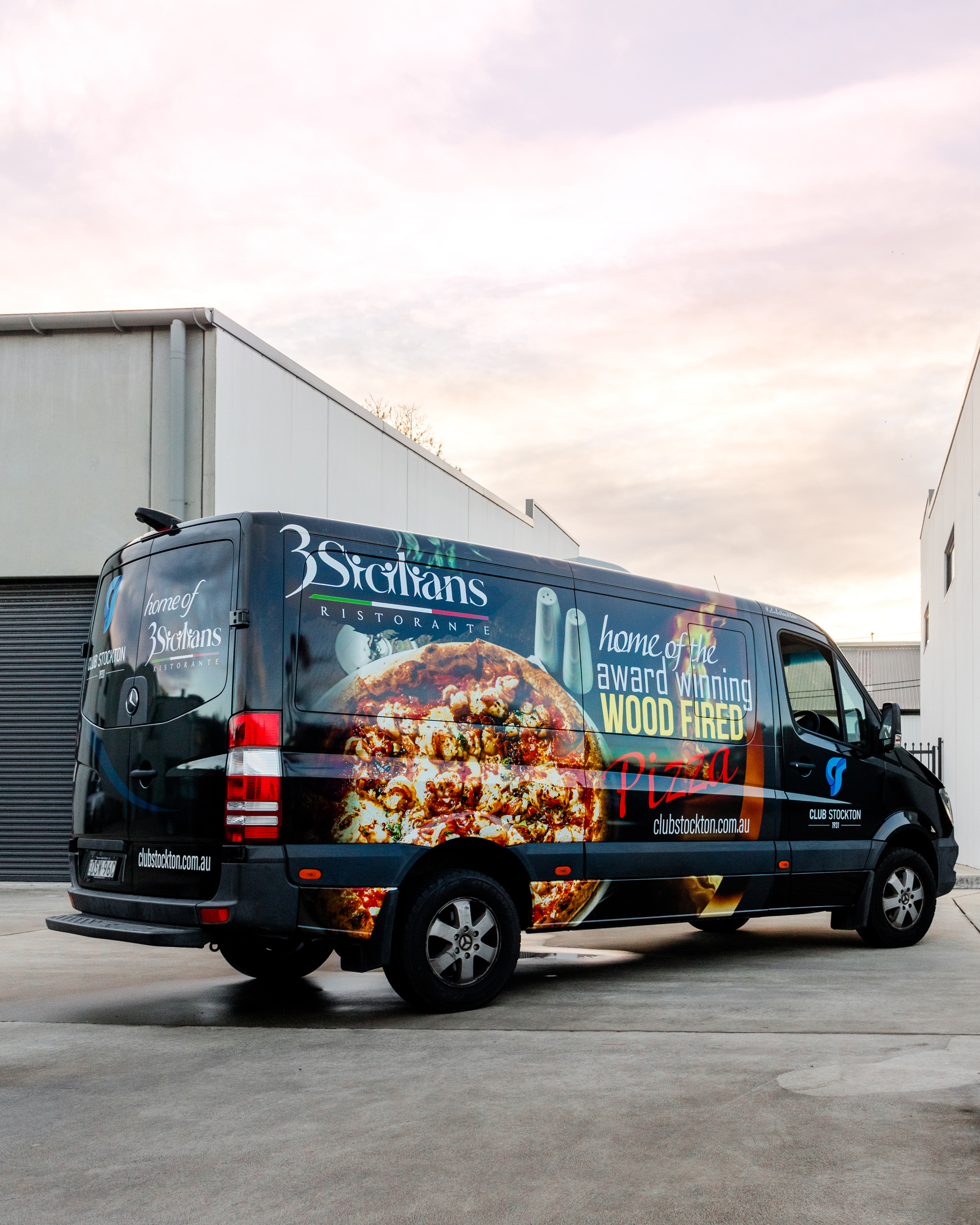 ultimate vehicle wraps pizza van